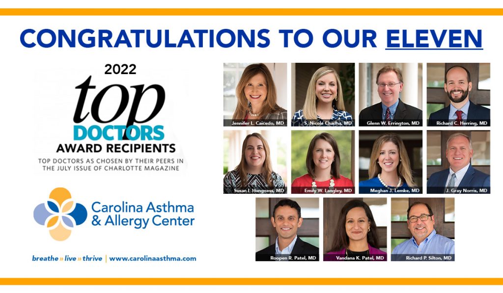 Eleven CAAC physicians voted 'Top Doctors' for 2022 in Charlotte